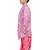 fullsleeves floral printed kurta with dhoti -mauve 