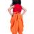 cotton sleeveless krishna printed jumpsuit -red & orange