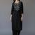 Black embroidered rayon kurta set