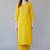 Yellow embroidered rayon kurta set