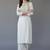 White embroidered rayon kurta set
