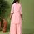 pink embroidered georgette kurta palazzo set