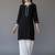 Black embroidered rayon kurta set