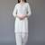 White  embroidered rayon kurta set