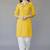 Yellow  embroidered rayon kurta set