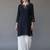 Navy  embroidered rayon kurta set