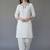 White embroidered rayon kurta set