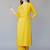 Yellow embroidered rayon kurta set