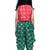 brocade sleeveless embellished top with dhoti - red & green