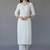White embroidered rayon kurta set