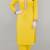 Yellow embroidered rayon kurta set