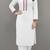 White embroidered rayon kurta set