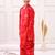 cotton fullsleeves all over printed kurta with dhoti - red 