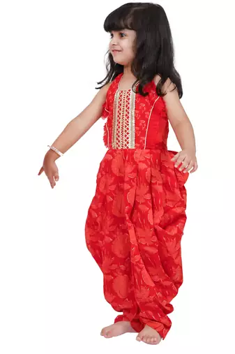 cotton sleeveless embellished jumpsuit - red