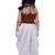 sleeveless all over printed top with dhoti -brown & white