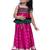 sleeveless embroidered top with lehenga -black & pink