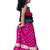 sleeveless embroidered top with lehenga -black & pink