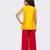sleeveless embellished top with palazzo -yellow & pink