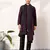 Purple viscose silk thread with sequence embroidered work kurta & dupatta