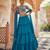 Blue Embroidered Silk Lehenga Set