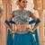 Blue Embroidered Silk Lehenga Set