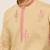 Yellow viscose silk thread with sequence embroidered work kurta only