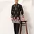 Black viscose silk thread with sequence embroidered work kurta only