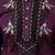 Purple viscose silk thread with sequence embroidered work kurta & dupatta
