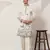 White viscose silk thread with sequence embroidered work kurta only