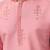 Pink viscose silk thread with sequence embroidered work kurta only