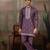 Dusty purple viscose silk multi thread with sequence embroidered work kurta jacket & bottom