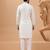 White viscose silk thread with sequence embroidered work kurta with dupatta