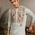 Pista green viscose silk thread with sequence embroidered work kurta only