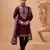 Maroon viscose silk thread with sequence embroidered work kurta with dupatta