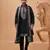 Green viscose silk thread with sequence embroidered work kurta with dupatta