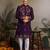 Purple viscose silk real mirror with thread & sequence embroidered work kurta only