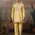 Yellow viscose silk multi thread with sequence embroidered work kurta jacket & bottom