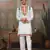 White pure cotton real mirror with multi thread work kurta only