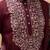 Maroon viscose silk thread with sequence embroidered work kurta with dupatta