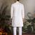 White viscose silk real mirror with thread & sequence embroidered work kurta only