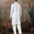 White pure cotton real mirror with multi thread work kurta only