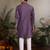 Dusta purple viscose silk thread with sequence embroidered work kurta only