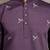 Dusta purple viscose silk thread with sequence embroidered work kurta only