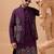 Purple viscose silk multi thread with sequence embroidered work kurta jacket & bottom