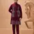 Maroon viscose silk multi thread with sequence embroidered work kurta jacket & bottom