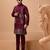 Maroon viscose silk multi thread with sequence embroidered work kurta jacket & bottom