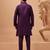 Purple viscose silk multi thread with sequence embroidered work kurta jacket & bottom