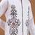 White viscose silk multi thread with sequence embroidered work kurta jacket & bottom