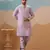 Lavender viscose silk multi thread with sequence embroidered work kurta jacket & bottom