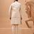 Beige viscose silk multi thread with sequence embroidered work kurta jacket & bottom